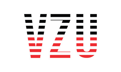 VZU three initial letter iconic line negative space minimal logo design vector template. monogram, abstract, wordmark, business, typography, minimalist, brand, company, flat, modern, unique, simple