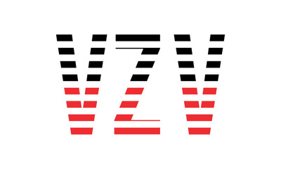 VZV three initial letter iconic line negative space minimal logo design vector template. monogram, abstract, wordmark, business, typography, minimalist, brand, company, flat, modern, unique, simple