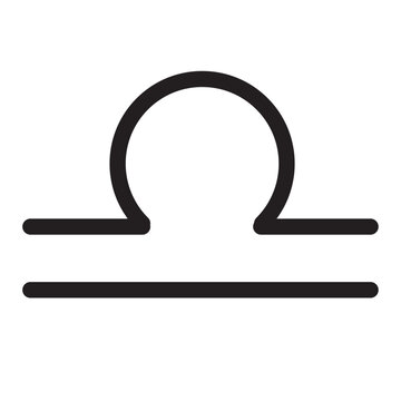 Libra sign. astrological sign symbols. black vector. symbol for horoscope.
