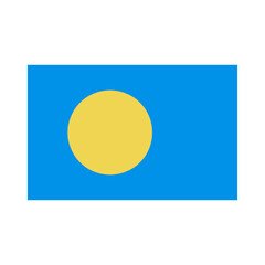 Flag of the Republic of Palau. Vector.