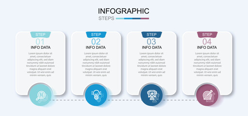 Business data visualization timeline infographic icons