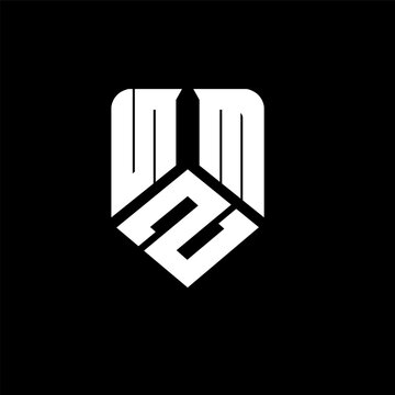 NZN letter logo design on black background. NZN creative initials letter logo concept. NZN letter design.
