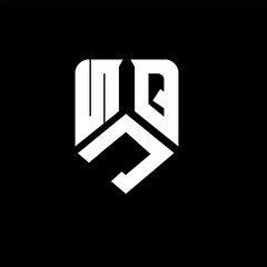 NJQ letter logo design on black background. NJQ creative initials letter logo concept. NJQ letter design.
