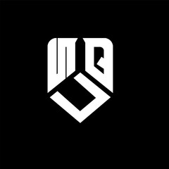 NUQ letter logo design on black background. NUQ creative initials letter logo concept. NUQ letter design.
