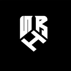 NHR letter logo design on black background. NHR creative initials letter logo concept. NHR letter design.
