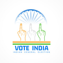 indian general election voting background for social awareness