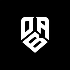 OBA letter logo design on black background. OBA creative initials letter logo concept. OBA letter design.
