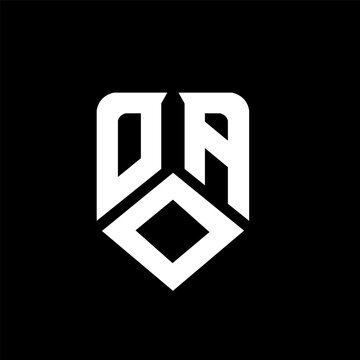 OOA letter logo design on black background. OOA creative initials letter logo concept. OOA letter design.
