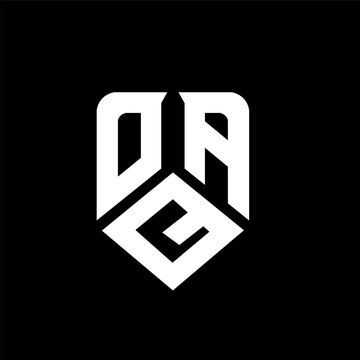 OQA letter logo design on black background. OQA creative initials letter logo concept. OQA letter design.
