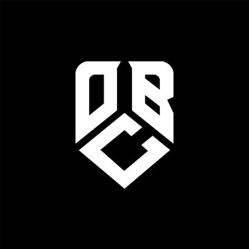 OCB letter logo design on black background. OCB creative initials letter logo concept. OCB letter design.
