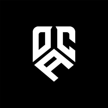 OAC letter logo design on black background. OAC creative initials letter logo concept. OAC letter design.
