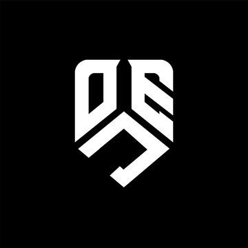 OJE letter logo design on black background. OJE creative initials letter logo concept. OJE letter design.
