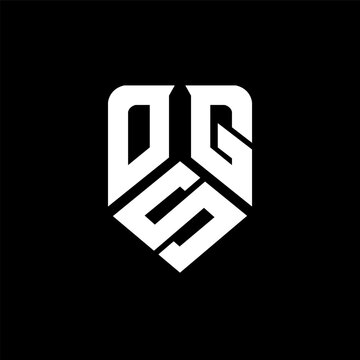 OSG letter logo design on black background. OSG creative initials letter logo concept. OSG letter design.
