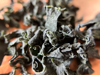 乾燥わかめのアップ