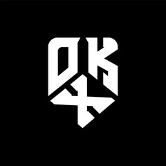 OXK letter logo design on black background. OXK creative initials letter logo concept. OXK letter design.

