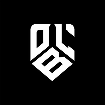 OBL letter logo design on black background. OBL creative initials letter logo concept. OBL letter design.
