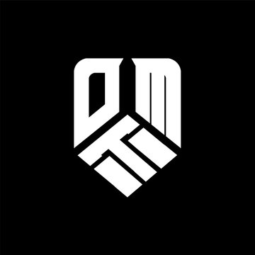 OTM letter logo design on black background. OTM creative initials letter logo concept. OTM letter design.
