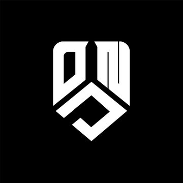 ODN letter logo design on black background. ODN creative initials letter logo concept. ODN letter design.
