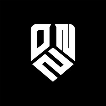OZN letter logo design on black background. OZN creative initials letter logo concept. OZN letter design.
