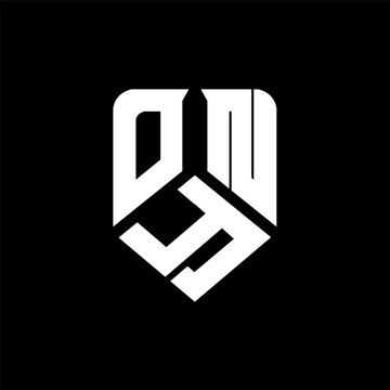 OYN letter logo design on black background. OYN creative initials letter logo concept. OYN letter design.
