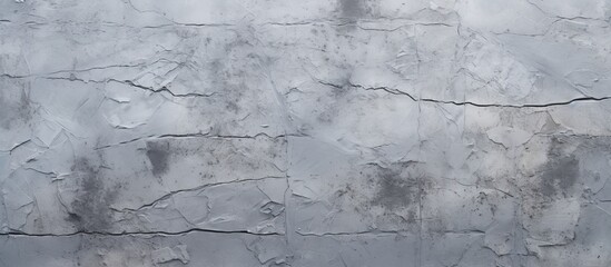 Fototapeta premium This black and white image showcases a panoramic view of a concrete wall, highlighting the texture and details of the surface. The stark contrast between the dark and light tones adds depth to the