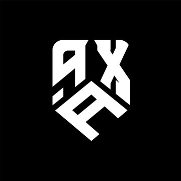 qAX letter logo design on black background. qAX creative initials letter logo concept. qAX letter design.
