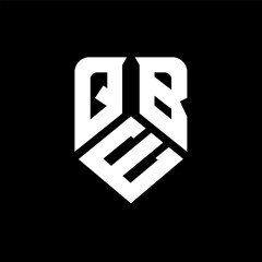 QEB letter logo design on black background. QEB creative initials letter logo concept. QEB letter design.
