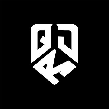 QRD letter logo design on black background. QRD creative initials letter logo concept. QRD letter design.
