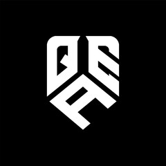 QAE letter logo design on black background. QAE creative initials letter logo concept. QAE letter design.
