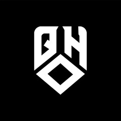 QOH letter logo design on black background. QOH creative initials letter logo concept. QOH letter design.
