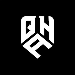 QAH letter logo design on black background. QAH creative initials letter logo concept. QAH letter design.
