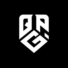 QGP letter logo design on black background. QGP creative initials letter logo concept. QGP letter design.
