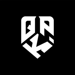 QKP letter logo design on black background. QKP creative initials letter logo concept. QKP letter design.
