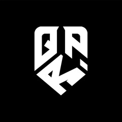QRP letter logo design on black background. QRP creative initials letter logo concept. QRP letter design.
