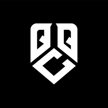 QCQ letter logo design on black background. QCQ creative initials letter logo concept. QCQ letter design.
