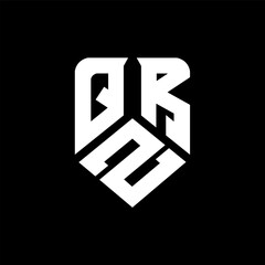 QZR letter logo design on black background. QZR creative initials letter logo concept. QZR letter design.
