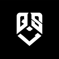 QLS letter logo design on black background. QLS creative initials letter logo concept. QLS letter design.
