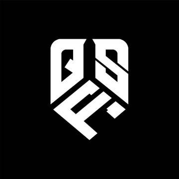 QFS letter logo design on black background. QFS creative initials letter logo concept. QFS letter design.
