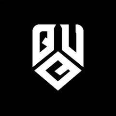 QQU letter logo design on black background. QQU creative initials letter logo concept. QQU letter design.
