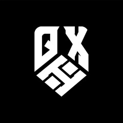 QIX letter logo design on black background. QIX creative initials letter logo concept. QIX letter design.
