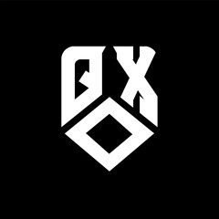 QOX letter logo design on black background. QOX creative initials letter logo concept. QOX letter design.
