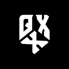 QXX letter logo design on black background. QXX creative initials letter logo concept. QXX letter design.
