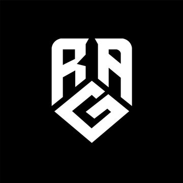 RGA letter logo design on black background. RGA creative initials letter logo concept. RGA letter design.
