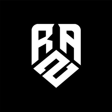 RZA letter logo design on black background. RZA creative initials letter logo concept. RZA letter design.
