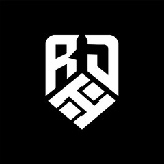 RID letter logo design on black background. RID creative initials letter logo concept. RID letter design.
