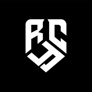 RYC letter logo design on black background. RYC creative initials letter logo concept. RYC letter design.
