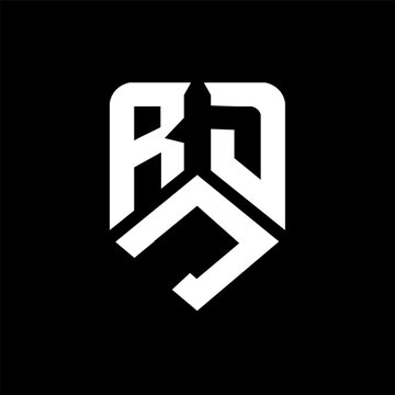 RJD letter logo design on black background. RJD creative initials letter logo concept. RJD letter design.
