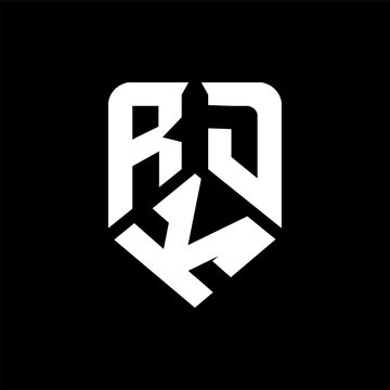 RKD letter logo design on black background. RKD creative initials letter logo concept. RKD letter design.
