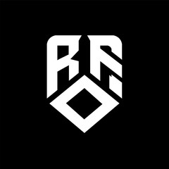 ROF letter logo design on black background. ROF creative initials letter logo concept. ROF letter design.
