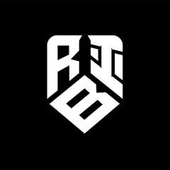 RBI letter logo design on black background. RBI creative initials letter logo concept. RBI letter design.
